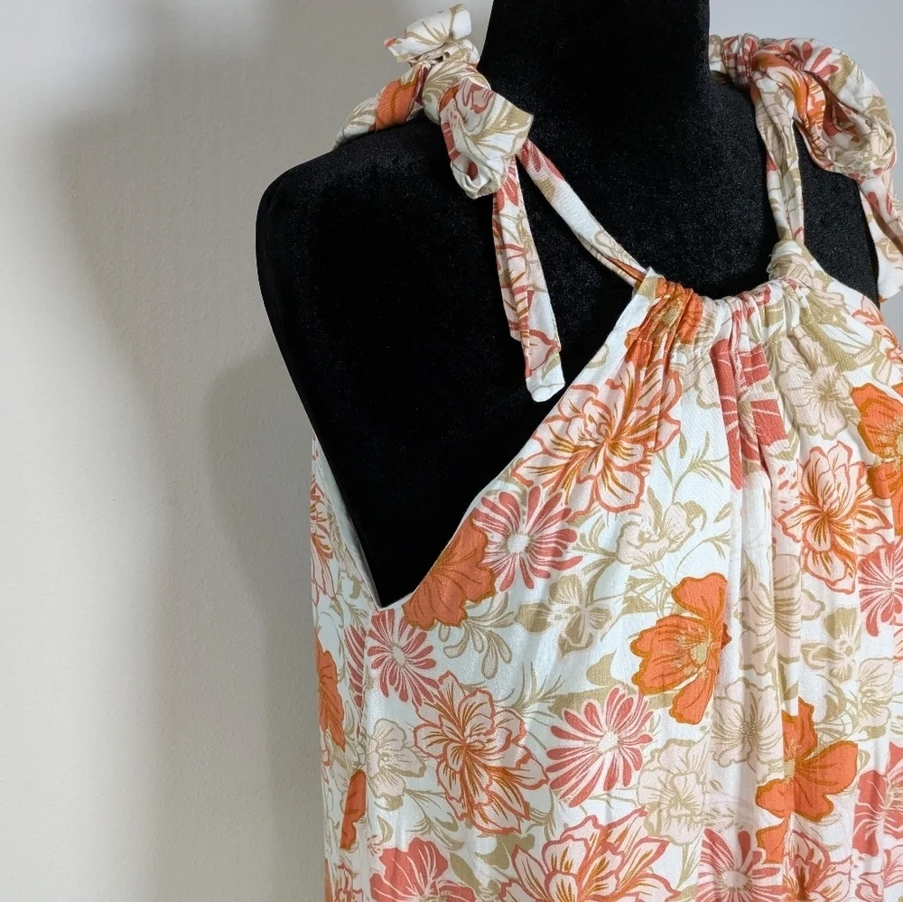 Minkpink Women's Tabitha Dress in Rayon-voile Halterneck Orange Sz XL Like New! - Picture 6 of 11